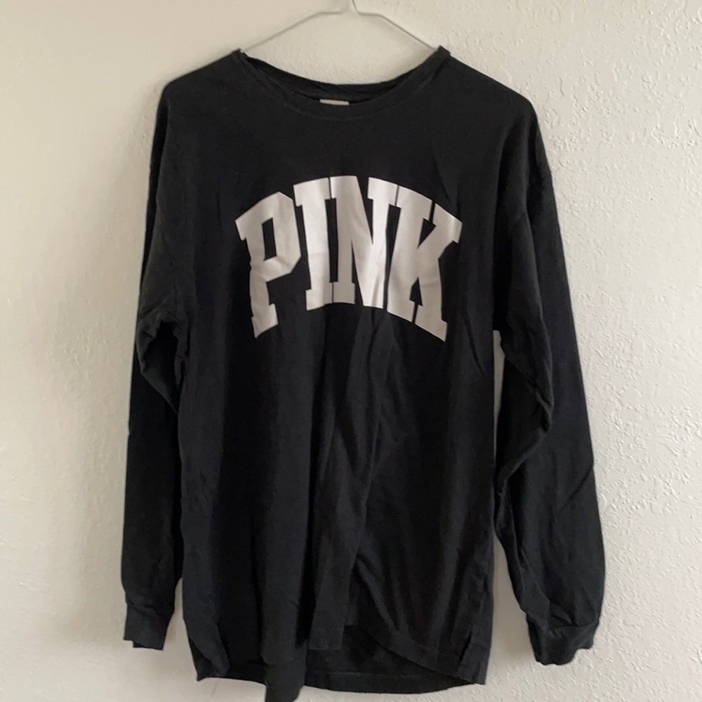VS Pink long sleeve tee sz large black